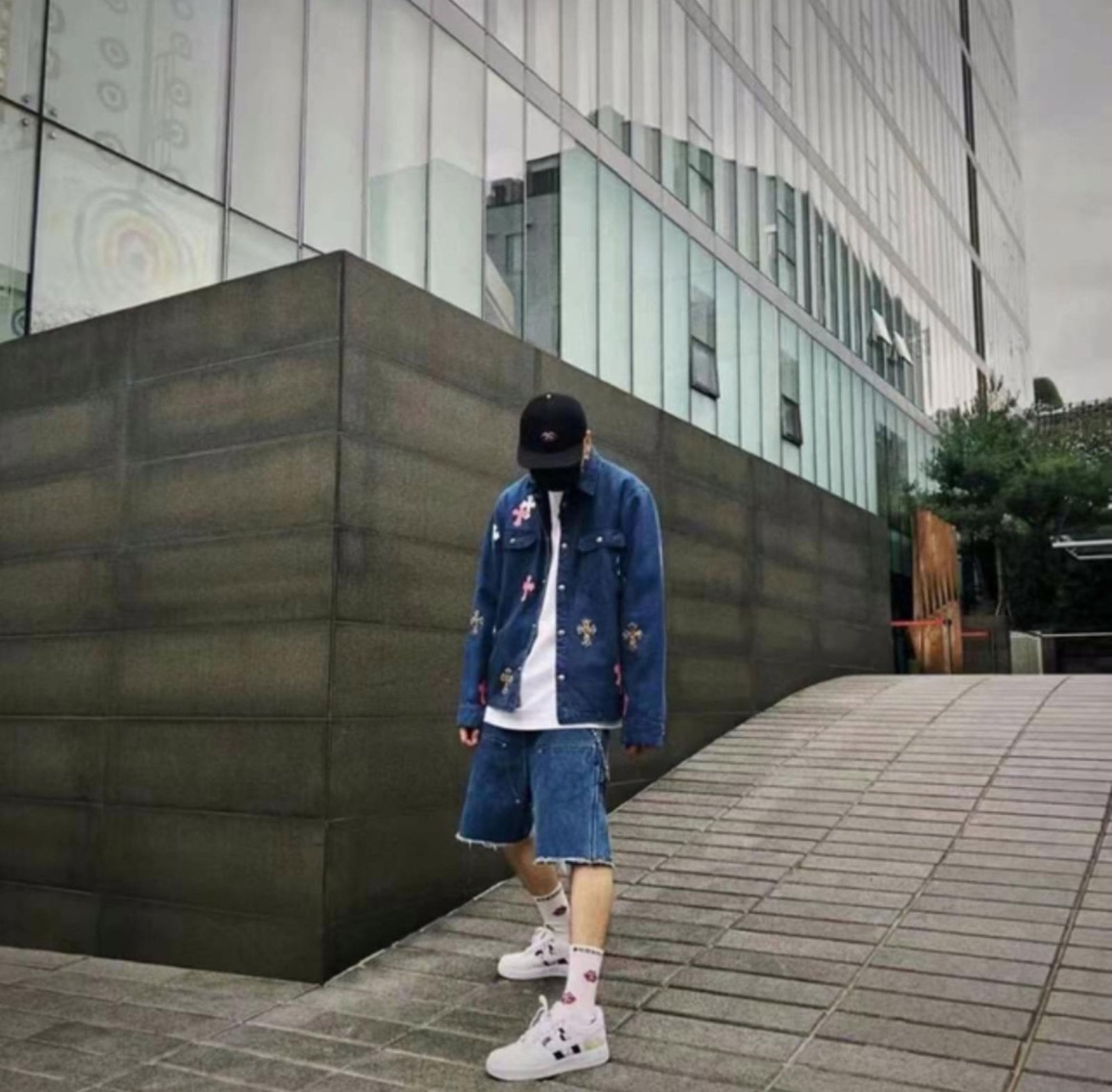 CHROME HEARTS クロムハーツ Carpenter Jean Shorts dark Blue デニム