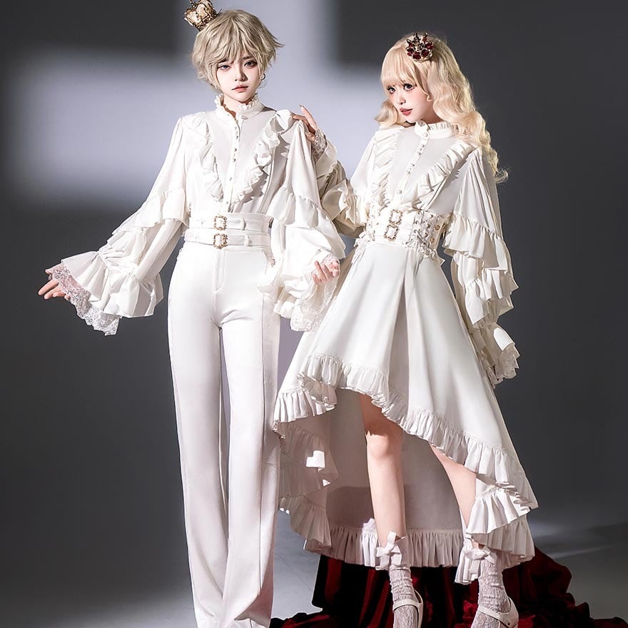 サブカル系 天使と悪魔 予約商品 ロングスカート ヘム丈 プリンセス