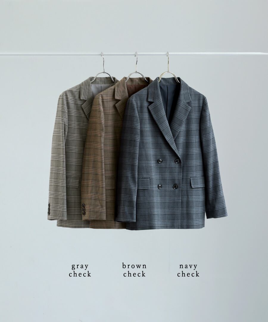 SALE 30％OFF】【 洗える 】 トラッドチェック・テーラードダブル