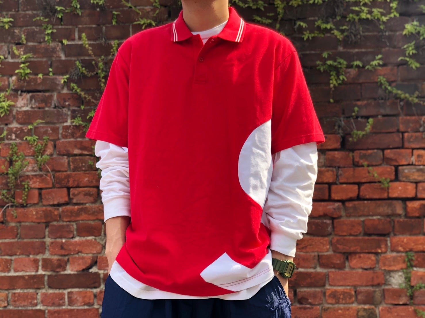 Supreme S LOGO POLO LARGE RED 55IK1872 | BRAND BUYERS OSAKA 