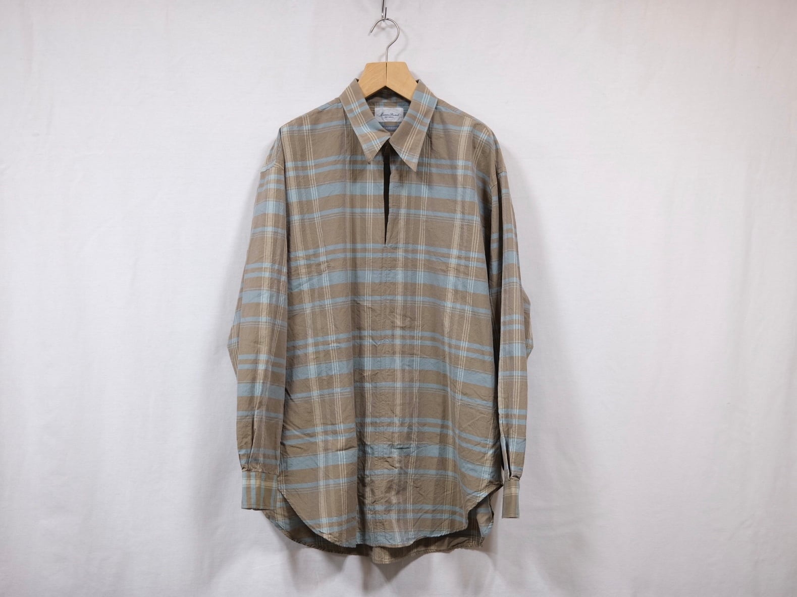 Marvine Pontiak shirt makers”Skipper Shirt Sax Khaki CH ” | Lapel