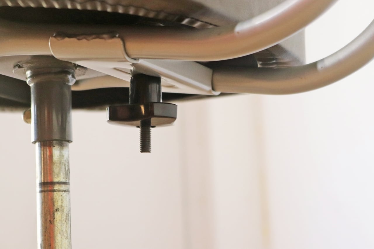 レトロ キャスターチェア 回転椅子 昇降 リクライニング 学校 合皮