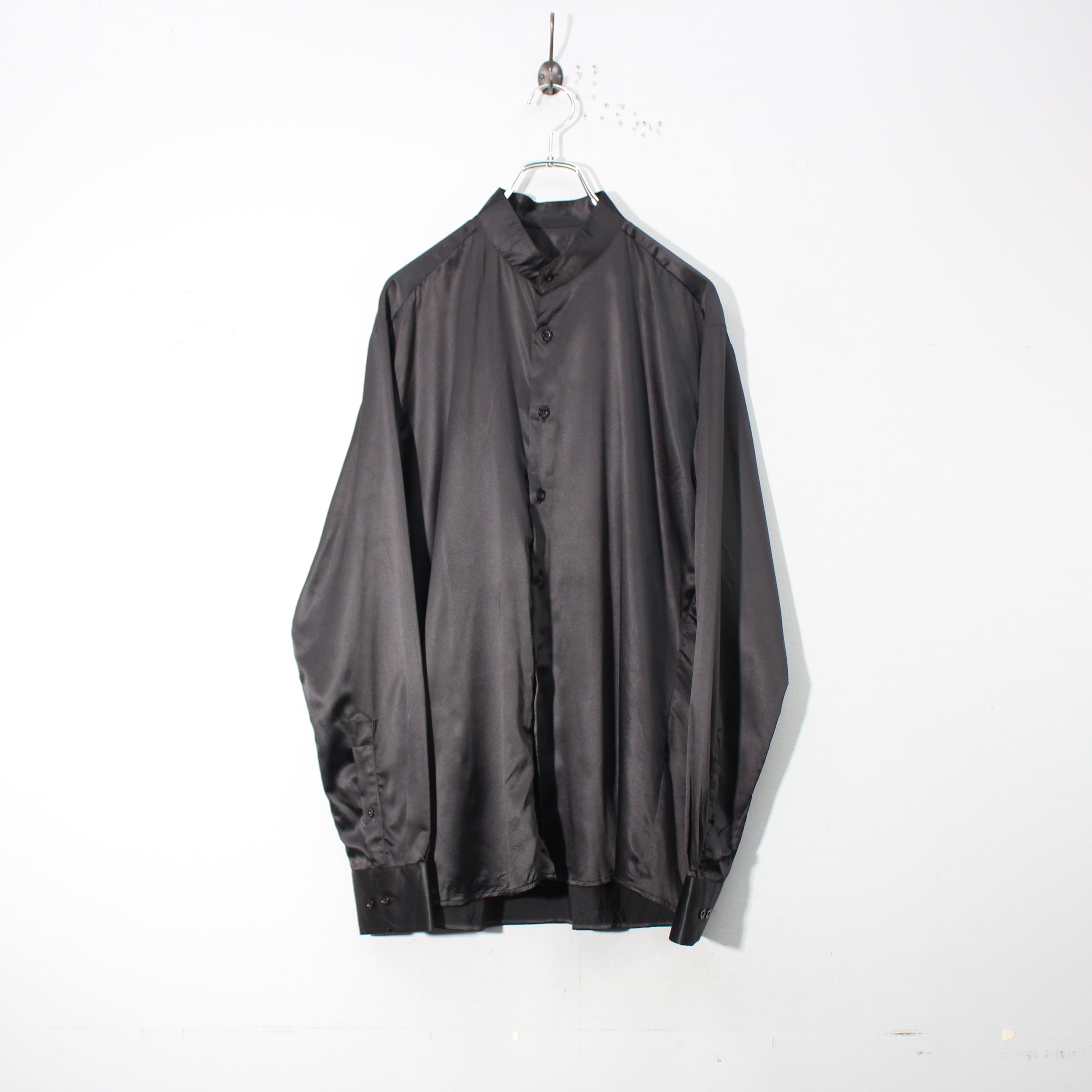 USA VINTAGE EFOR BAND COLLAR SATIN DESIGN SHIRT/アメリカ古着バンド