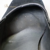 フラメンコ 衣装 シューズ 5サイズ ガジャルド gallardo ブラック系 黒 スエード スウェード 袋 ケース セット 釘 釘有り ヒール 靴 くつ ストラップ シンプル オールブラック レッスン 練習 イベント ステージ ブラシ付き