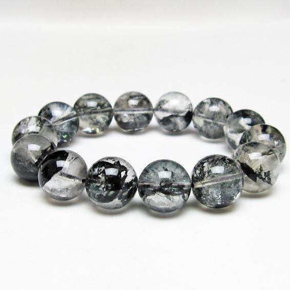 ブラックエレスチャルクォーツ ブレスレット 16mm 一点物 111-54115