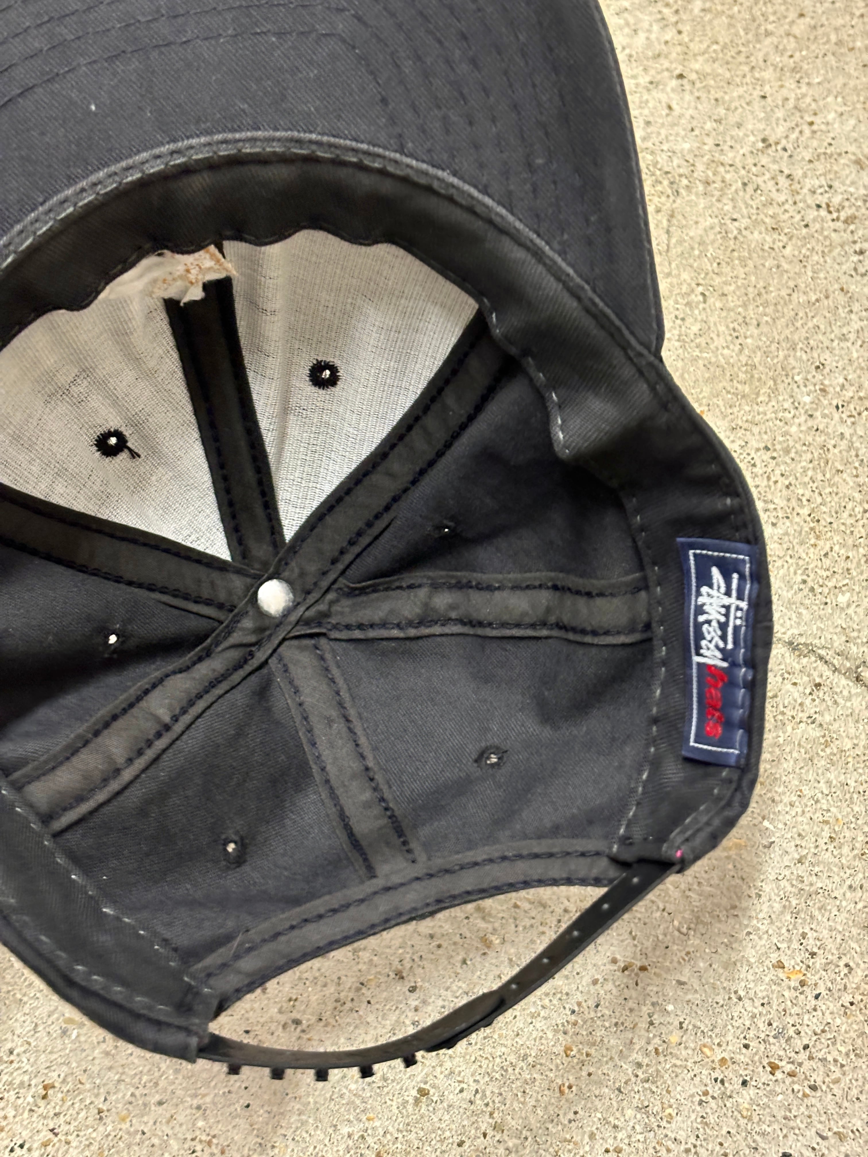 old stussy jet cap キャップ ピンク 黒タグ 刺繍ロゴ y2k