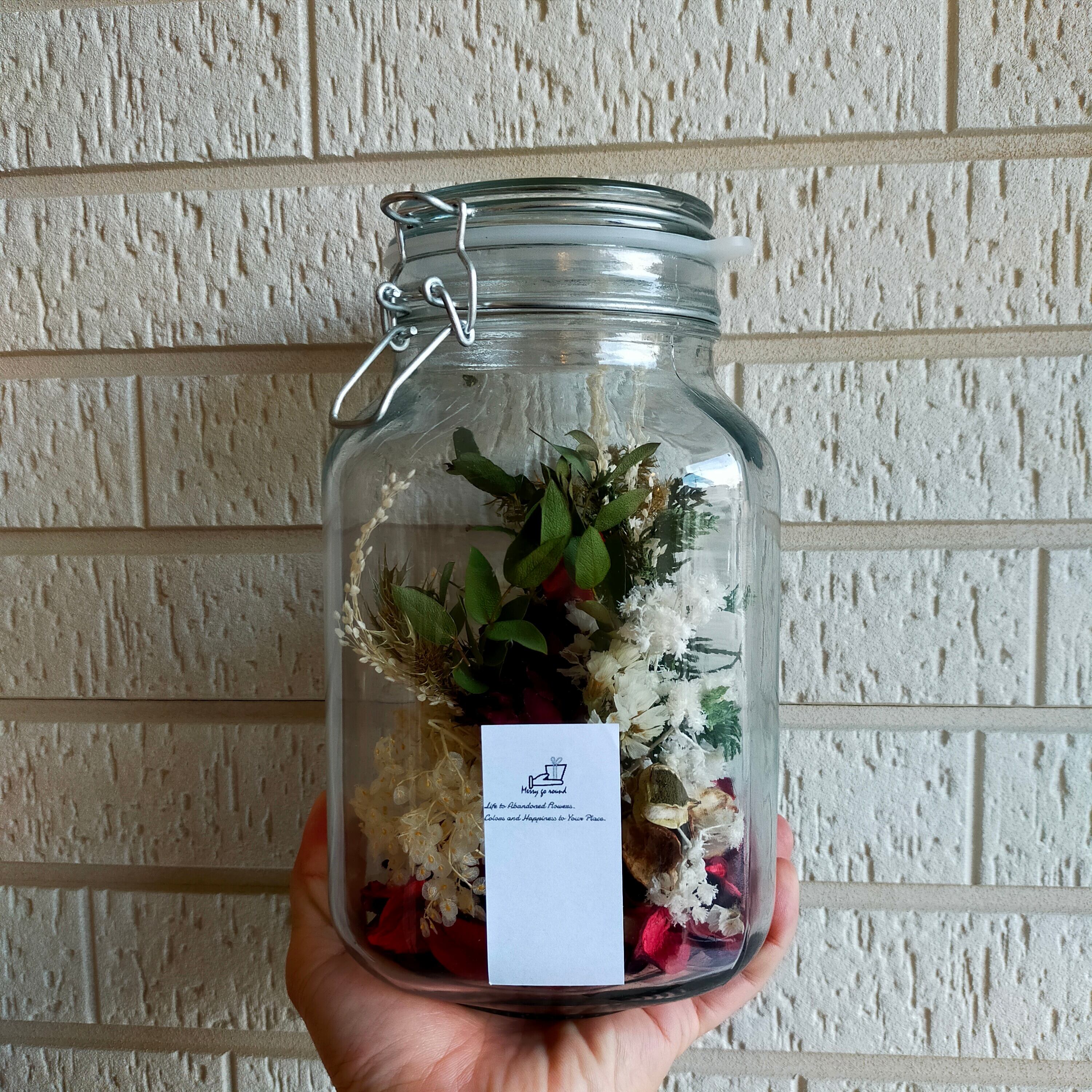 "永"ブーケインボトルM【"Ei"Dried flowers Bouquet in Bottle M】