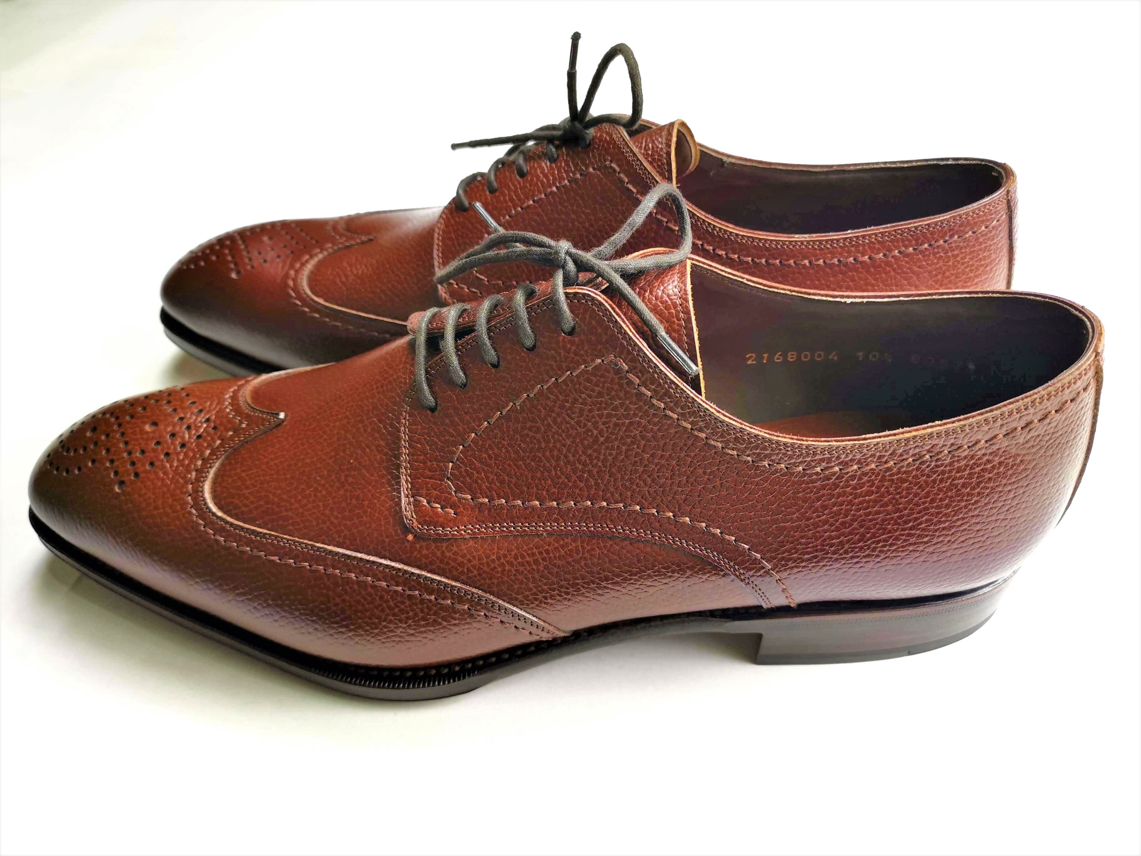 CARMINA（カルミナ）　サイズ7 ダービーシューズ カルミナ ダービーウイングチップ ブラウン サイズ10.5E 純正シューズ