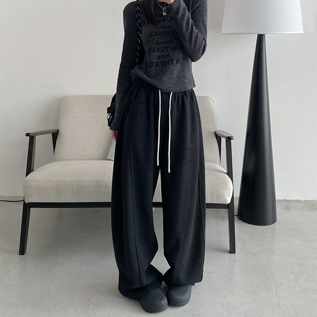 loose herringbone soft pants 10840