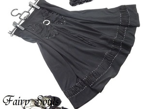 ★送料無料★フリー(F)☆リボン黒ビ−ズダンス用スカート（SKN9189)