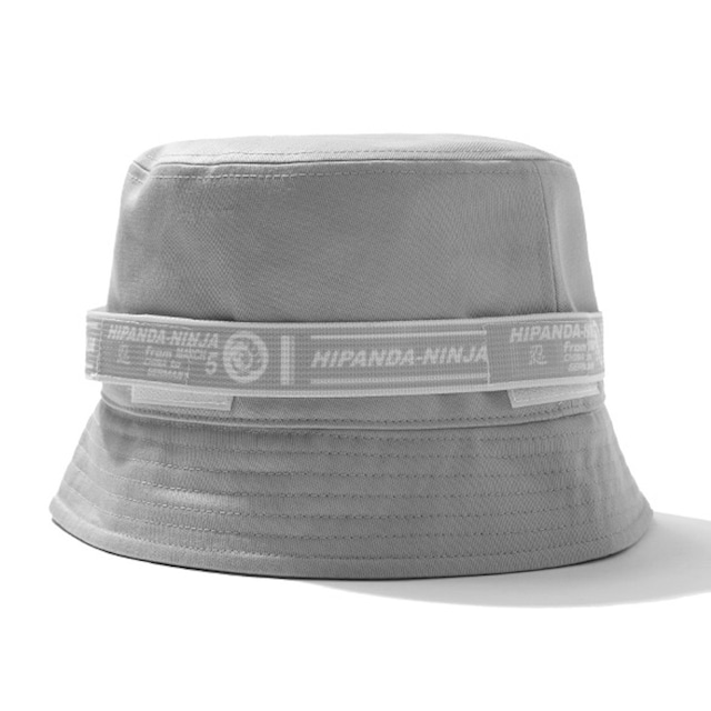 送料無料 【HIPANDA ハイパンダ】男女兼用 バケット ハット 帽子 UNISEX HAT / LIGHT GRAY