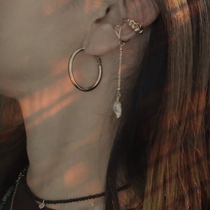 herkimer diamond ear cuff