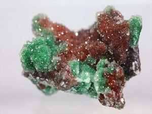 Druzy Quartz on Malachite（Tenke Fungurume area Lualaba dept. Congo）