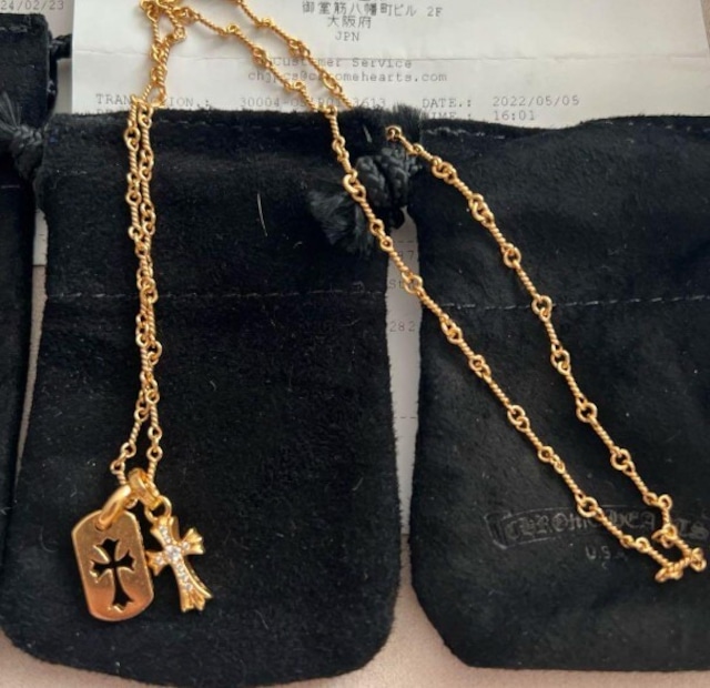 CHROME HEARTS クロムハーツ ツイストチェーン トップ ネックレス 2K