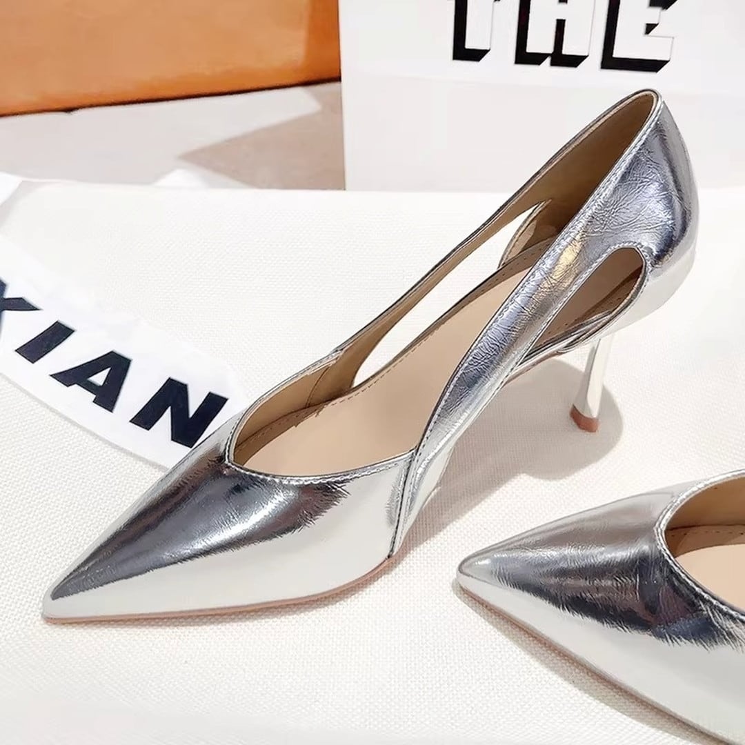 Pointed Toe Pin Heel Pumps(3color) V3268