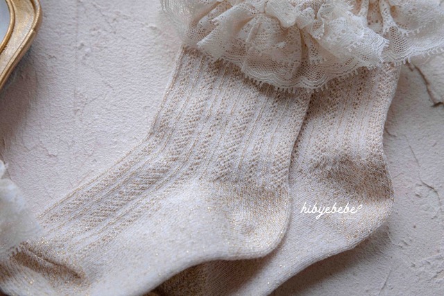 【即納】<Hibyebebe>  Milka lace socks 2piece set
