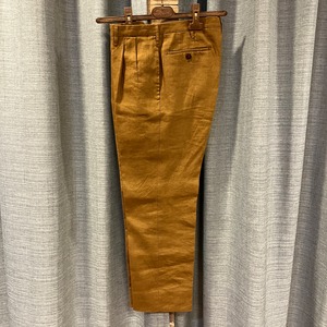 Rota "TIE YOUR TIE" Brown Linen Trousers 1 Pleat