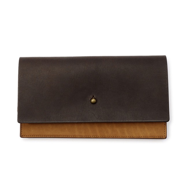 forme Long wallet Liscio dark brown