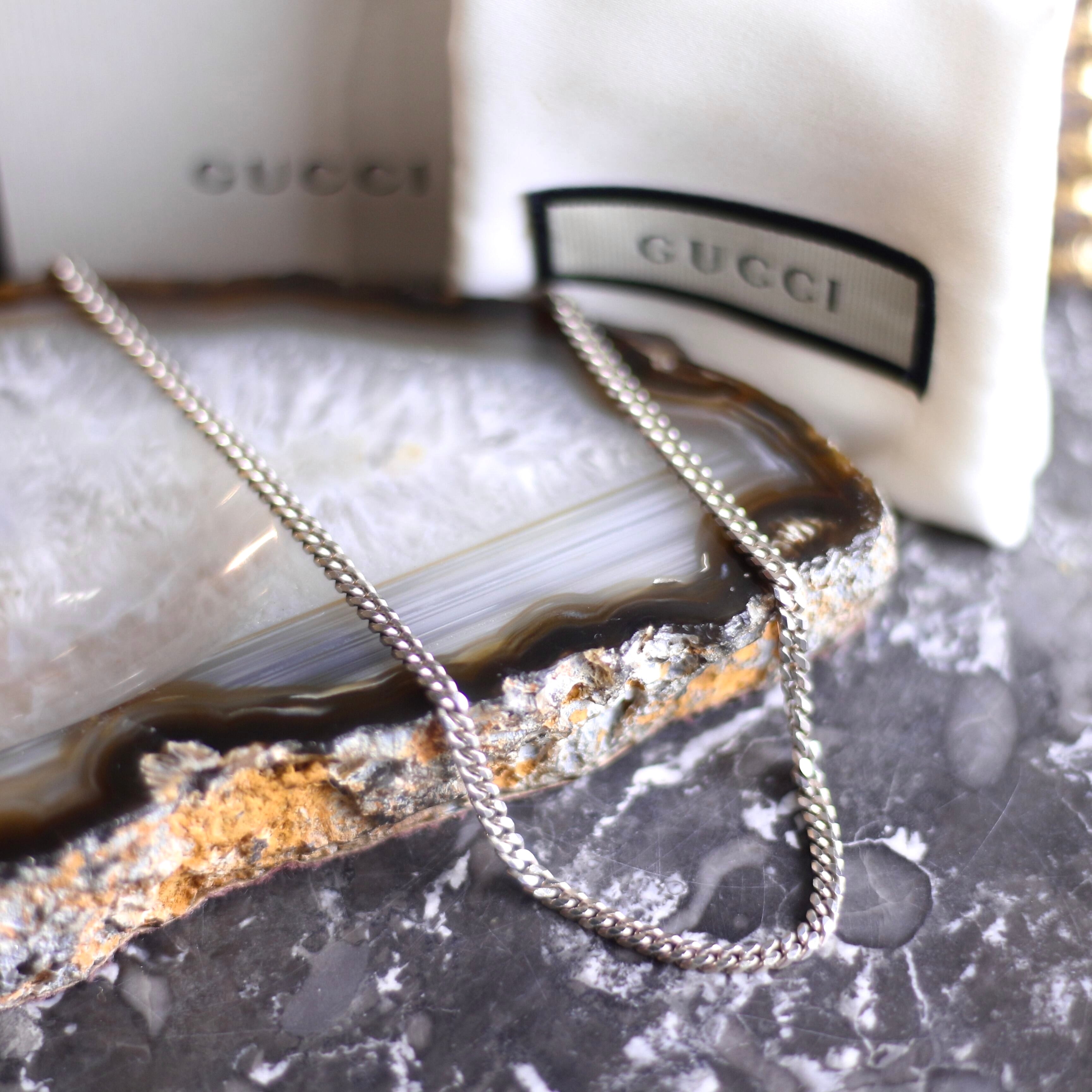 GUCCI KIHEI CHAIN SILVER NECKLACE/グッチ喜平チェーンシルバー