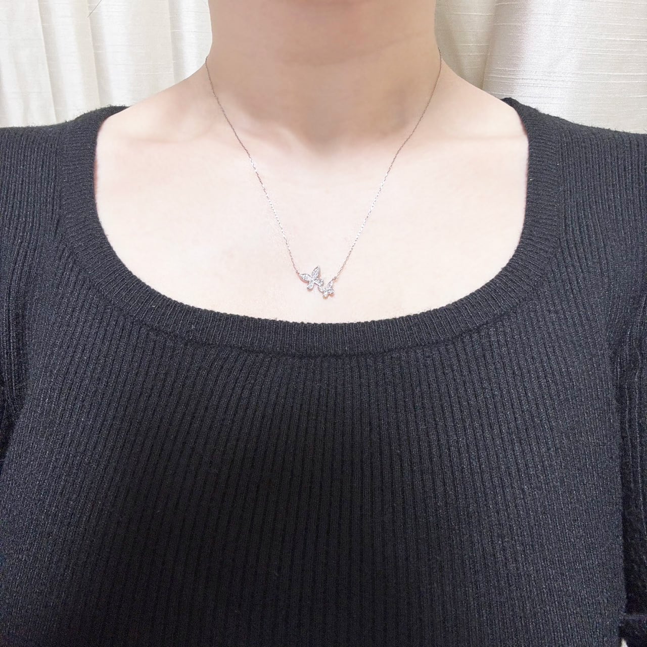 PT900/PT850 ダイヤモンド ネックレス 0.12CT Pt850⁄Pt900 0.12ct