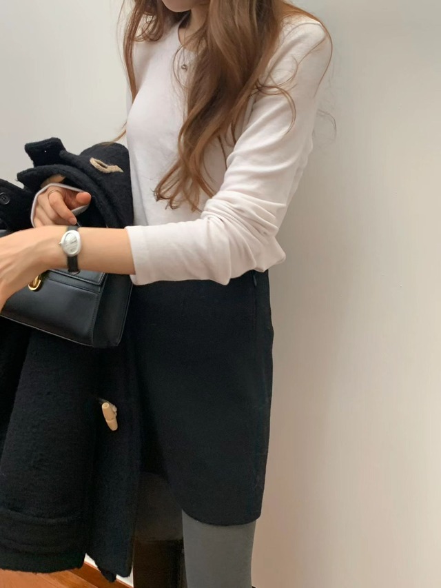 (予約) ounce / Dove wool tencel tee 3color