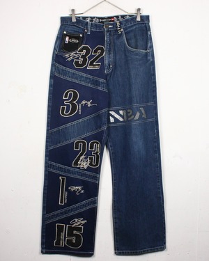 【Caka act2】"UNK NBA" Switching × Sign Design Baggy Pants