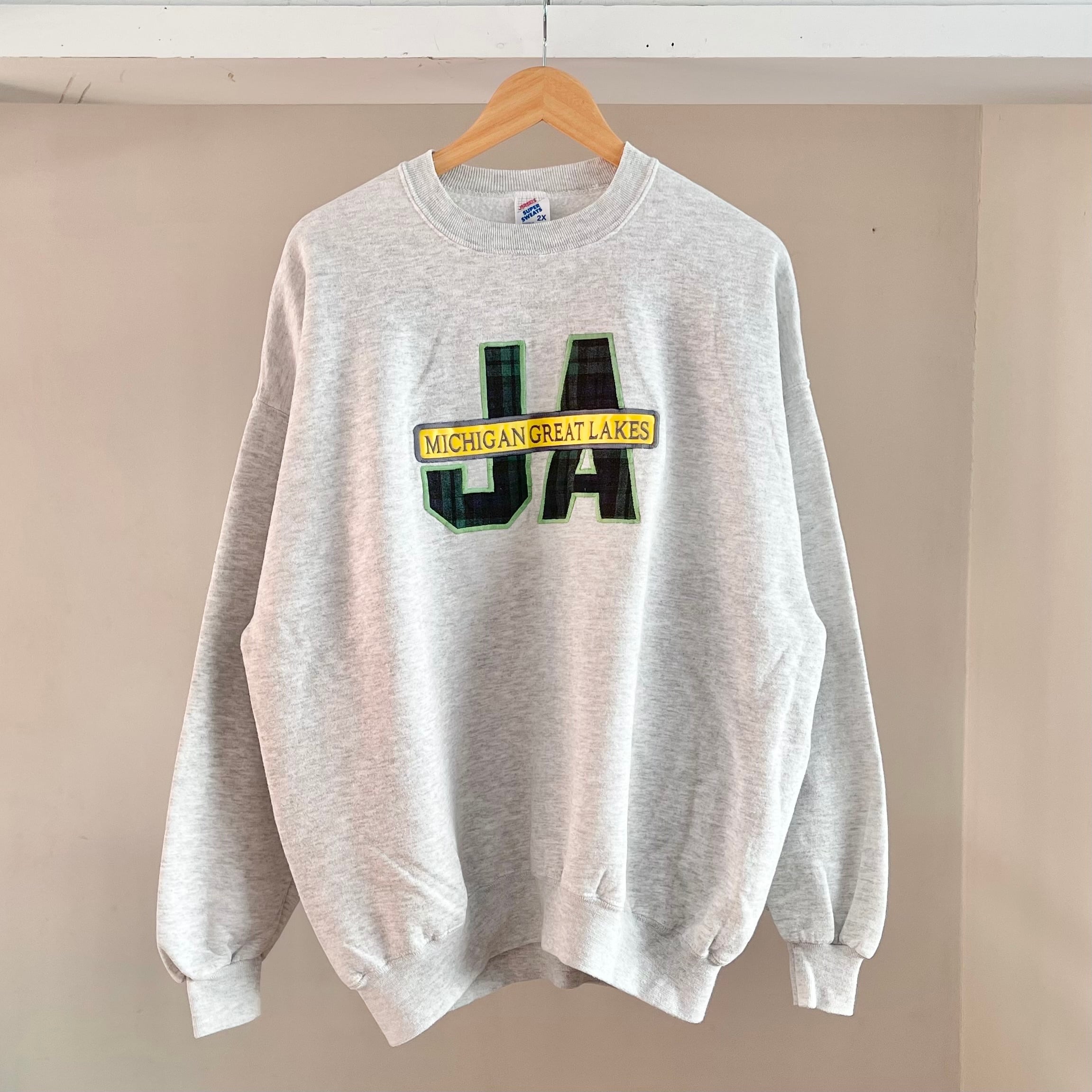 【Sz:2X】90s JERZEES 「MICHIGAN GREAT LAKES」スウェット MADE IN USA