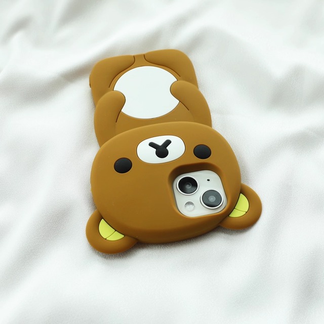 立体的 iPhone17 Pro Maxケース 熊模様 超可愛い iPhone17 Proカバー