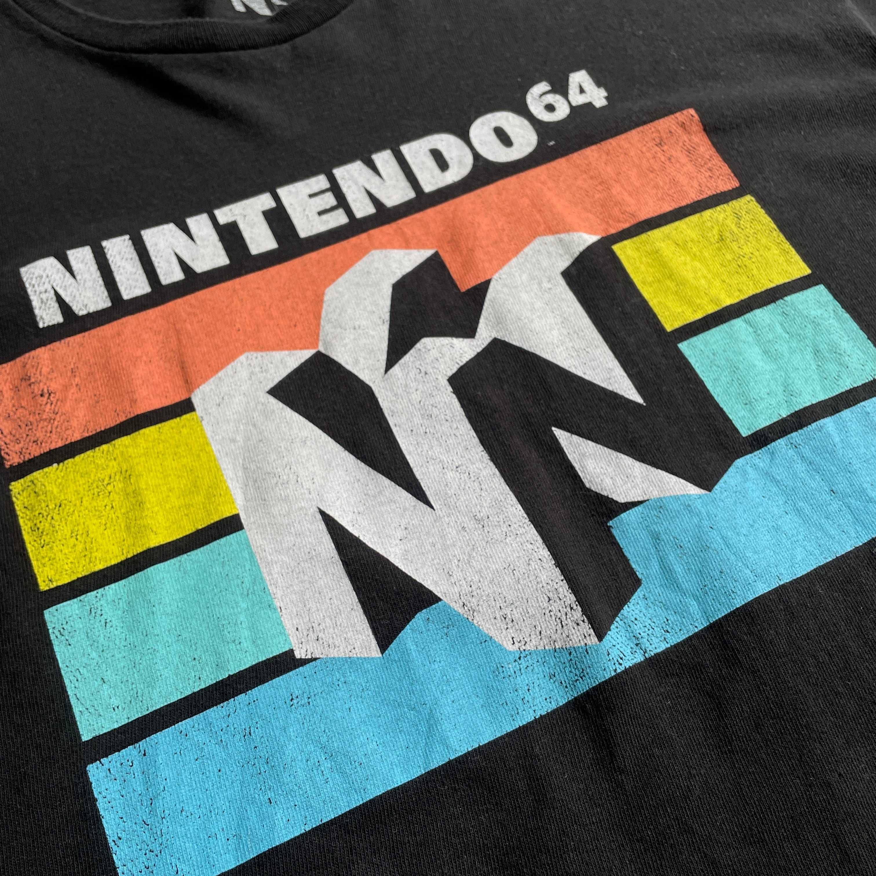NINTENDO64 任天堂 ゲーム プリントTシャツ メンズL 古着 ブラック 黒 