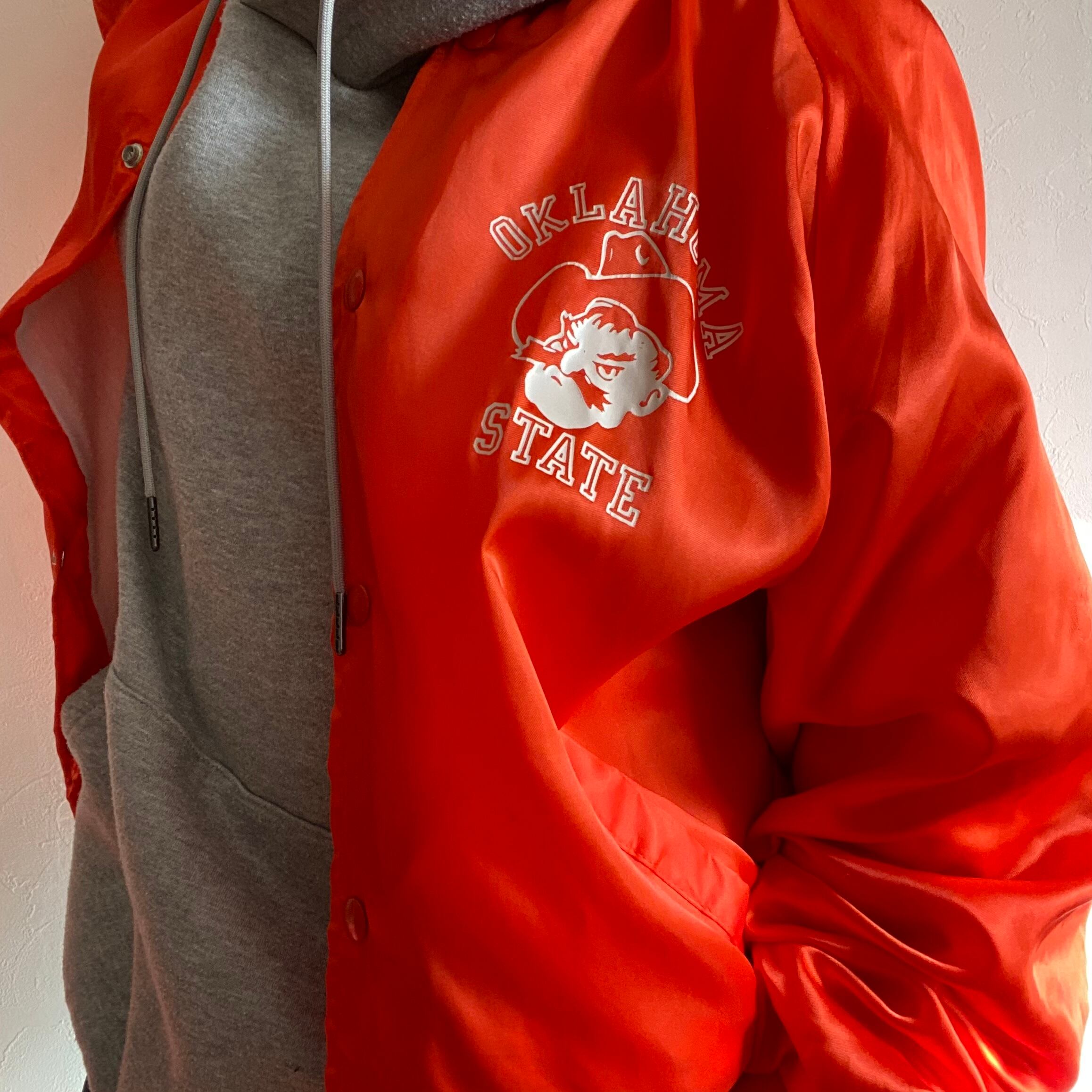 made in usa OKLAHOMA STATE Stadium blouson{アメリカ製 オクラホマステイツ スタジアムブルゾン 古着 メンズ}ユニセックス
