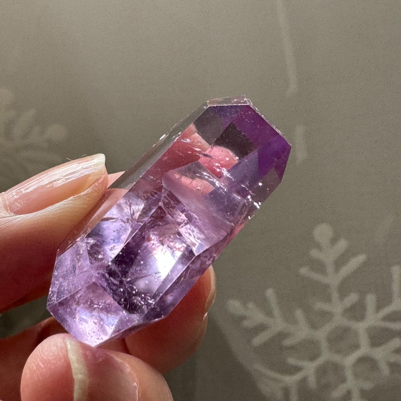 アメトリン＊ハートファセットカット＊231205＊アメジスト＊天然石カービング＊天然石インテリア＊置き物＊インテリアストーン