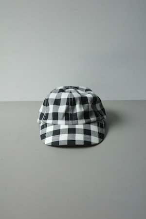 TSTS【GINGHAM WOOL DRAWSTRING CAP -BLACK GINGHAM-】