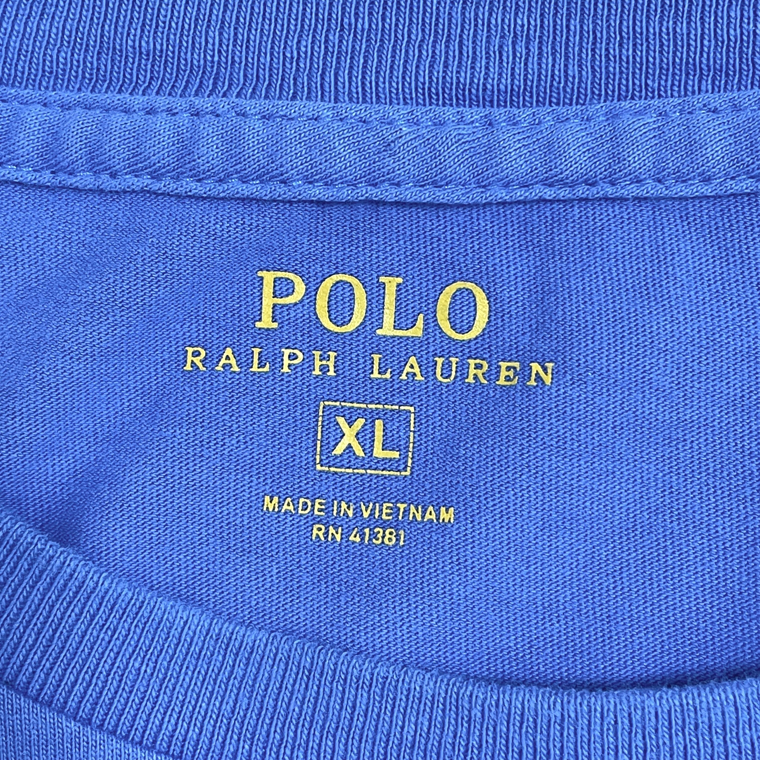 POLO RALPH LAUREN】XL ビッグシルエット ポケットTシャツ 刺繍ロゴ