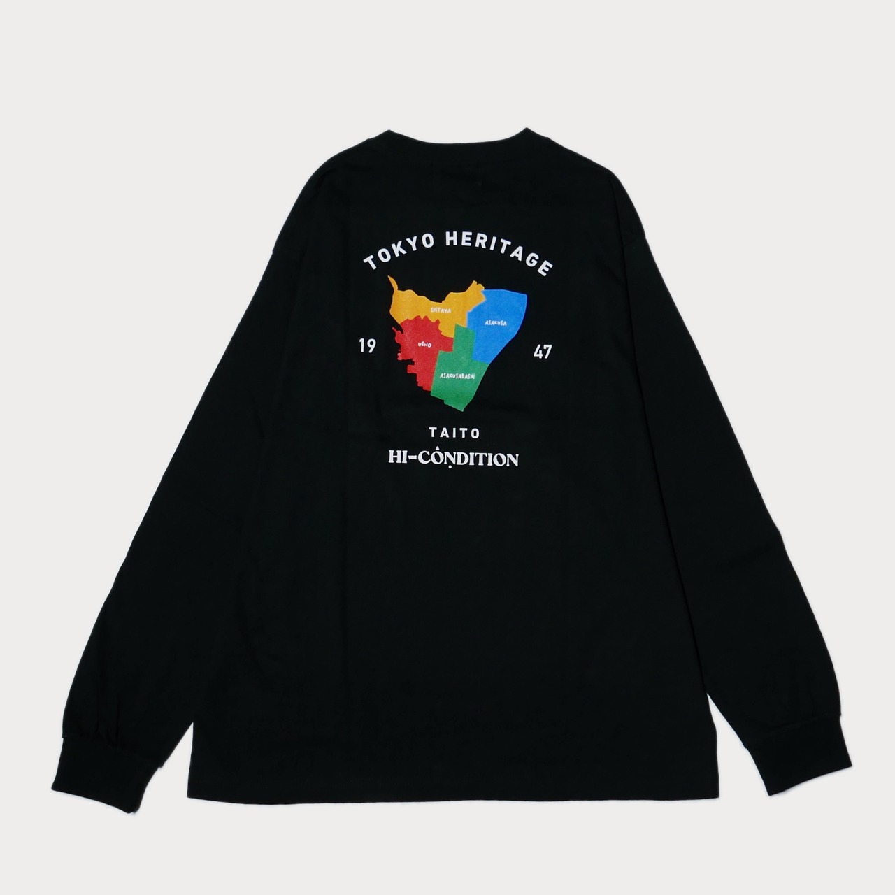 ( BLACK ) TAITO MAP LONG SLEEVE TEE