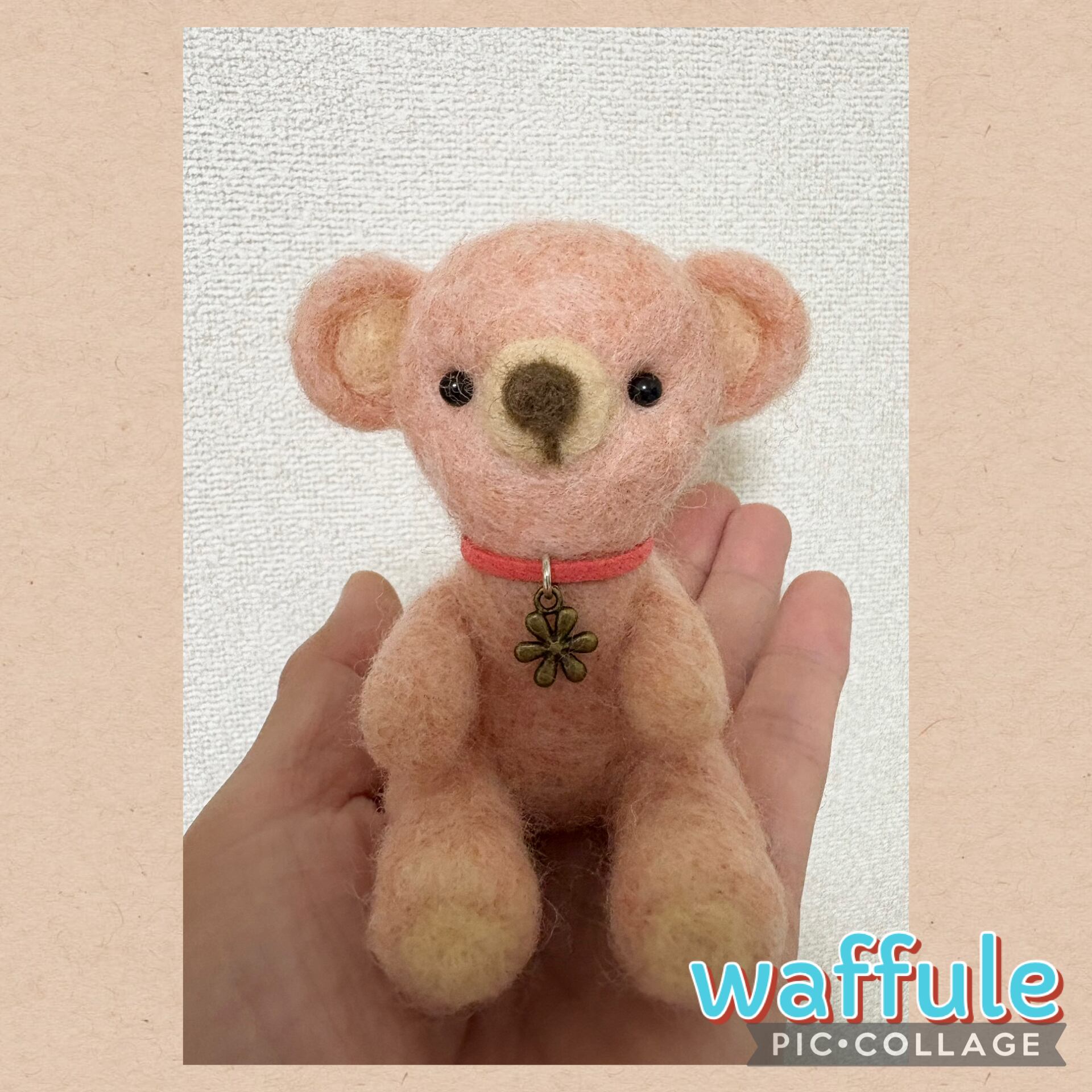 羊毛フェルト リラックスポーズくまさん | Pay ID