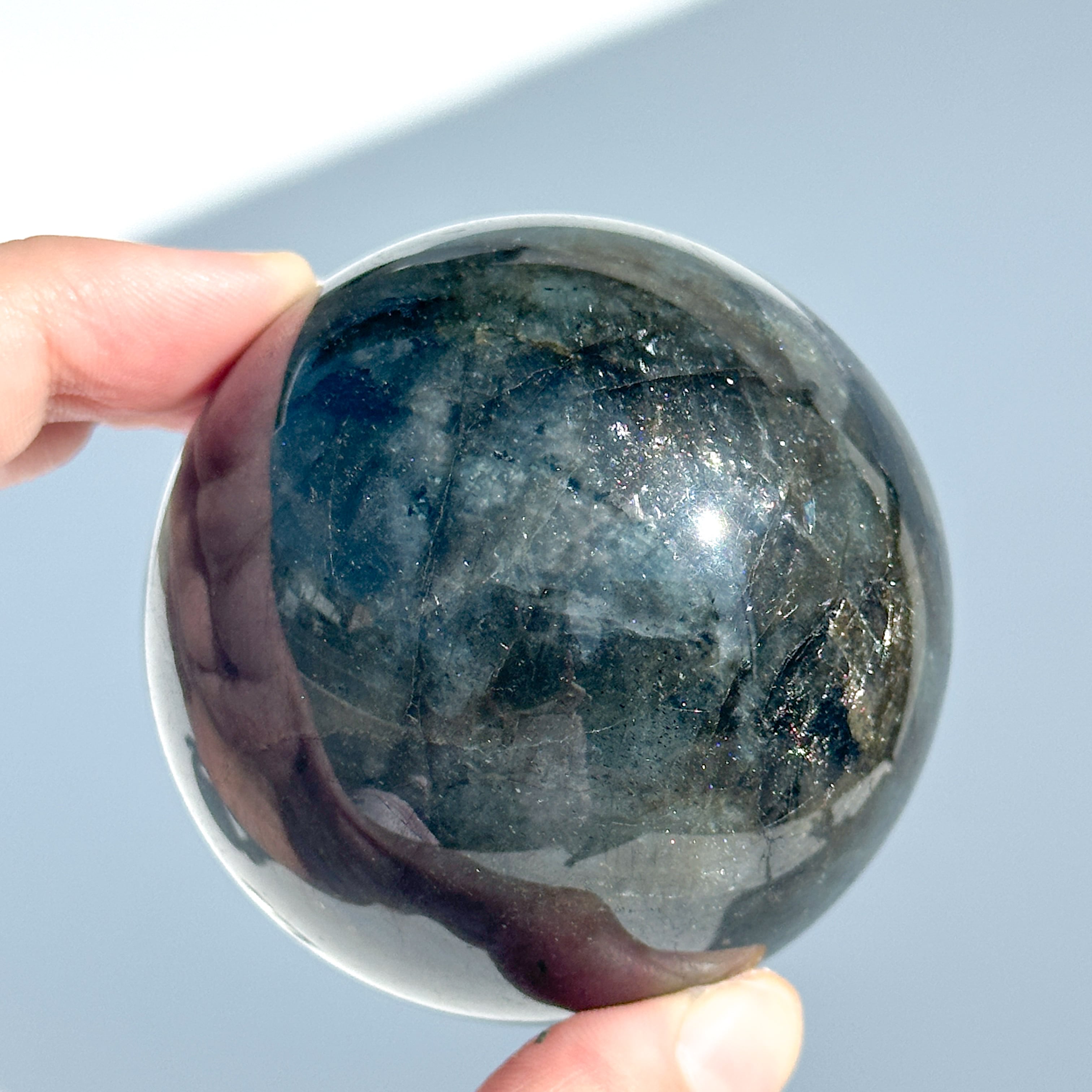 Bigラブラドライト スフィア 91◇ Labradorite ◇天然石・鉱物