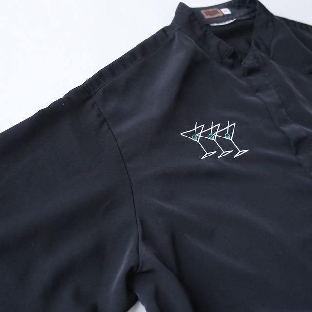 cocktail embroidery fry front big size shirt