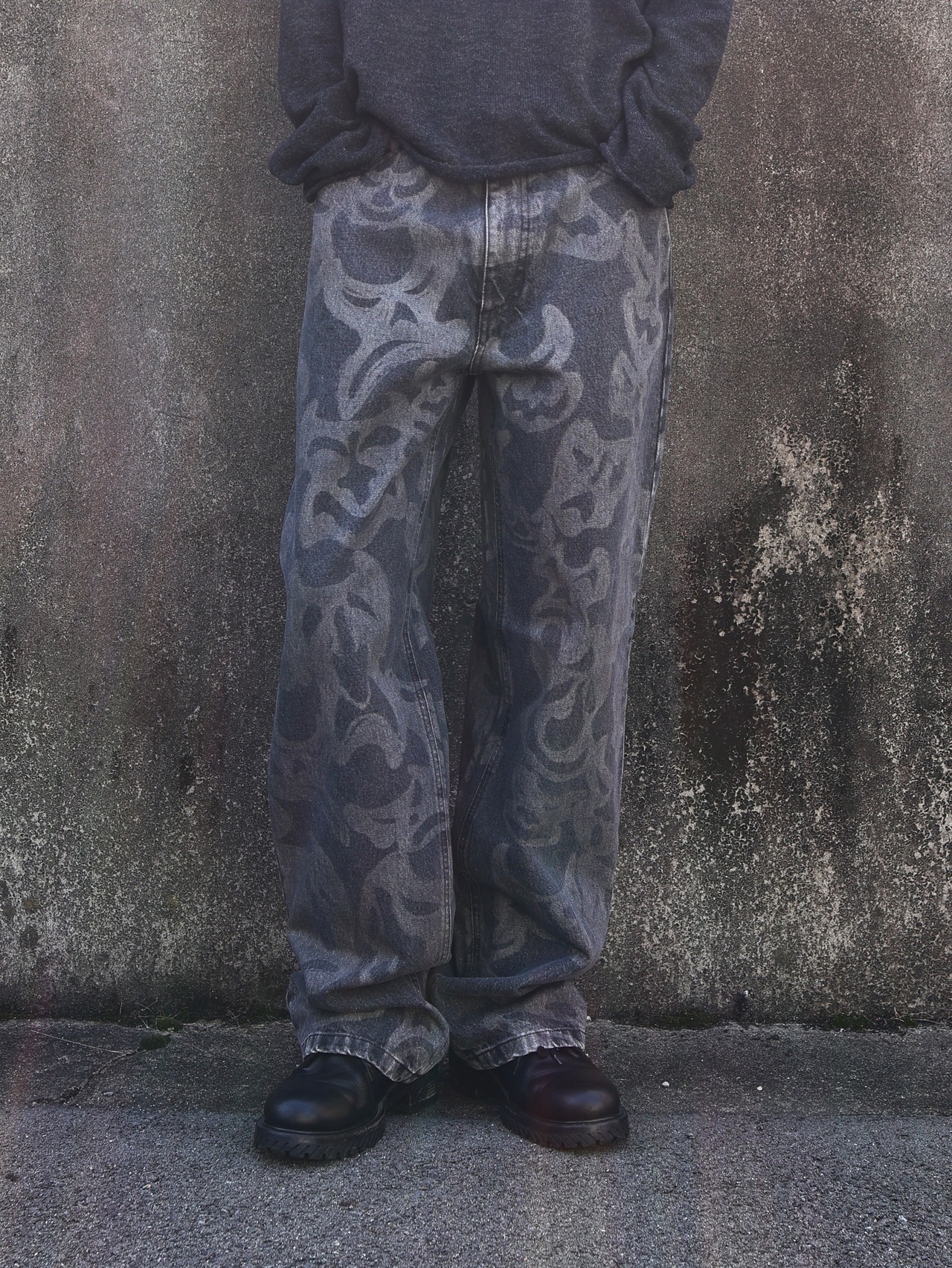 【26aw/ROLDSKOV】wide grey demons