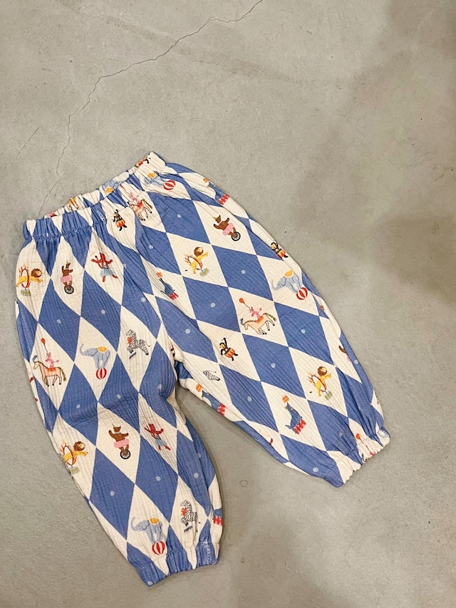 【Rica】 ふっくらガーゼコットンパンツ／サーカス（80–120cm）