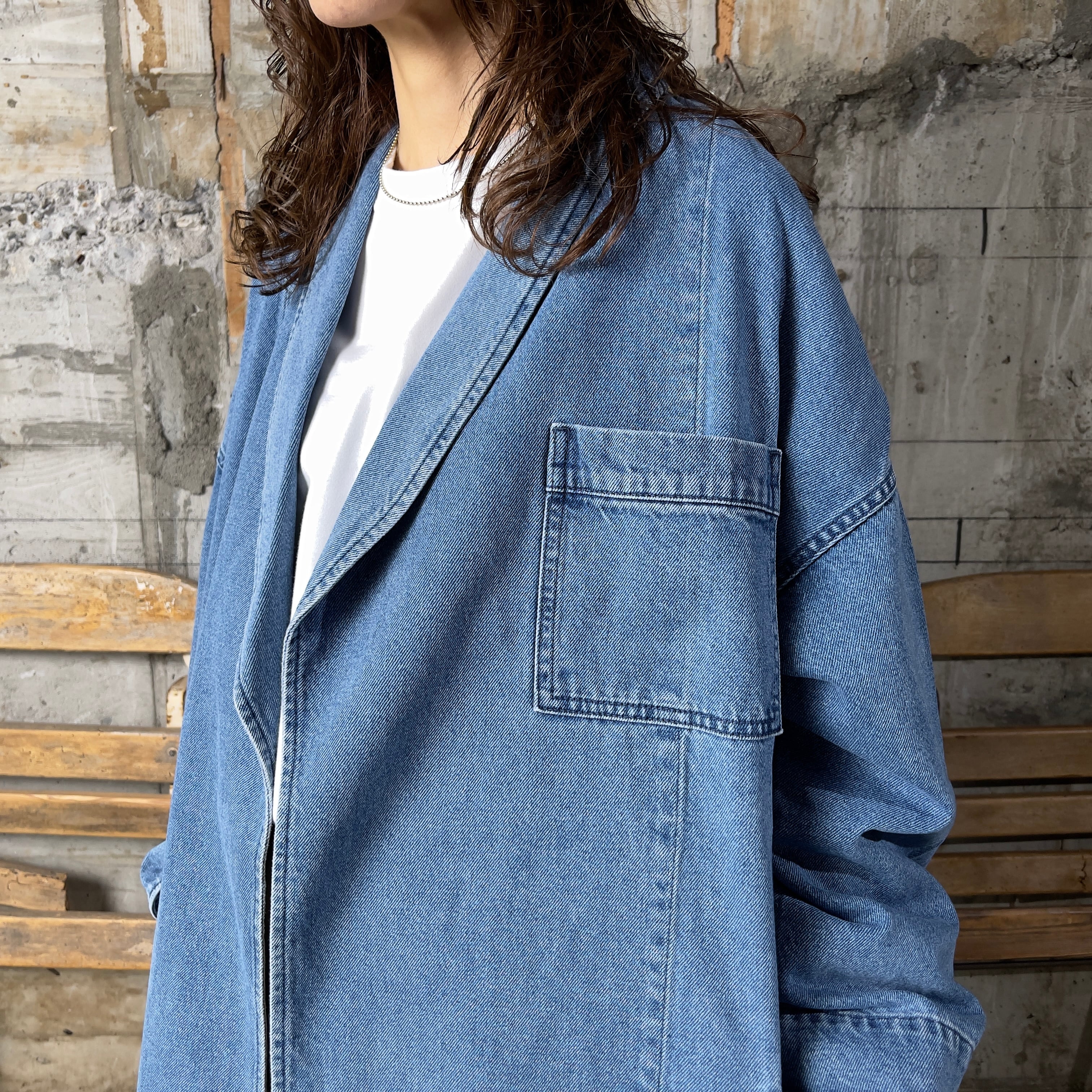 HYKE【ハイク】DENIM MEDICAL COAT (17423/USED WASH(BLUE)) | glamour online  powered by BASE