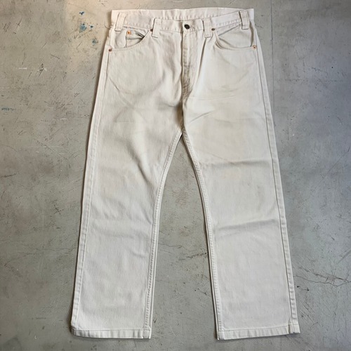 70's LEVI'S リーバイス  519 ピケパンツ Big E 白タブ  生成り オフホワイト 42TALON 刻印375 極東 W35 希少 ヴィンテージ  BA-1205 RM1574H