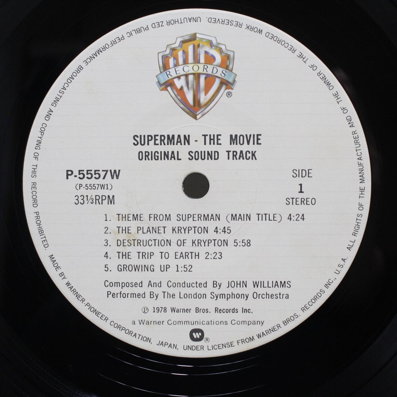 John Williams / Superman The Movie (OST) [P-5557~8W] - 画像4