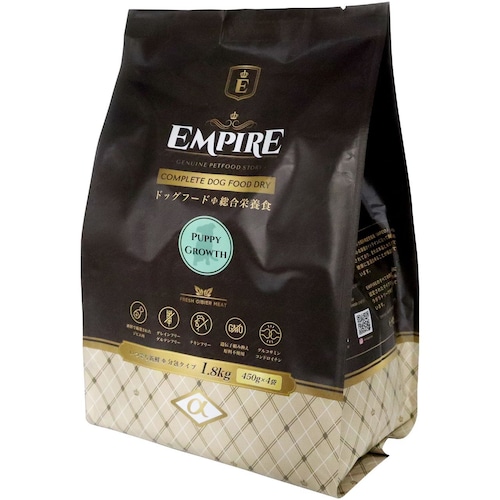 【新レシピ】エンパイア パピーグロース　小粒　1.8Kg（450g×4）EMPIRE PUPPY GROWTH  Complete Dog Dry Food