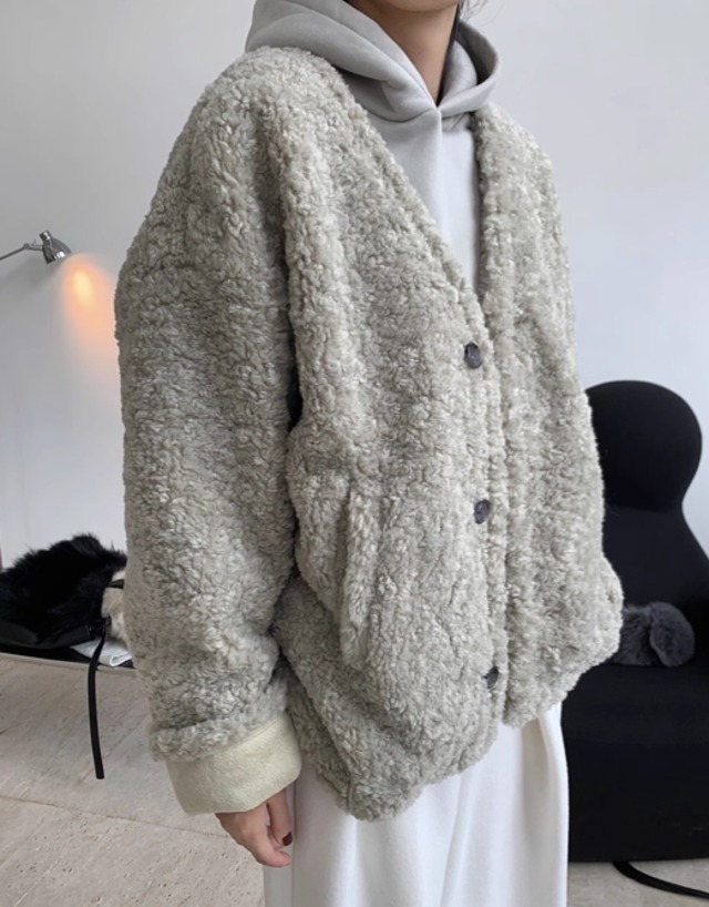 fake lamb fur coat【2023111501】