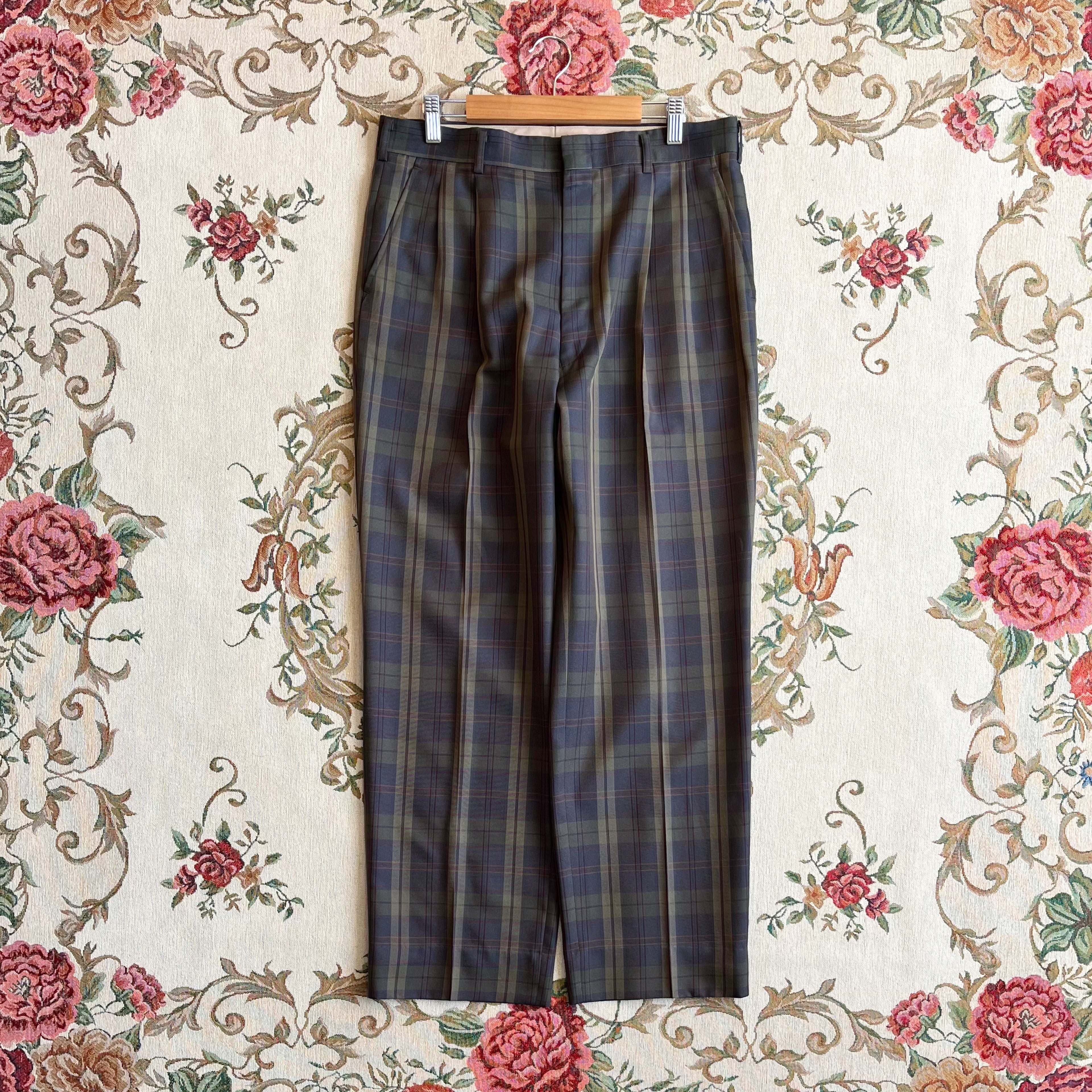 JAPAN old check pants
