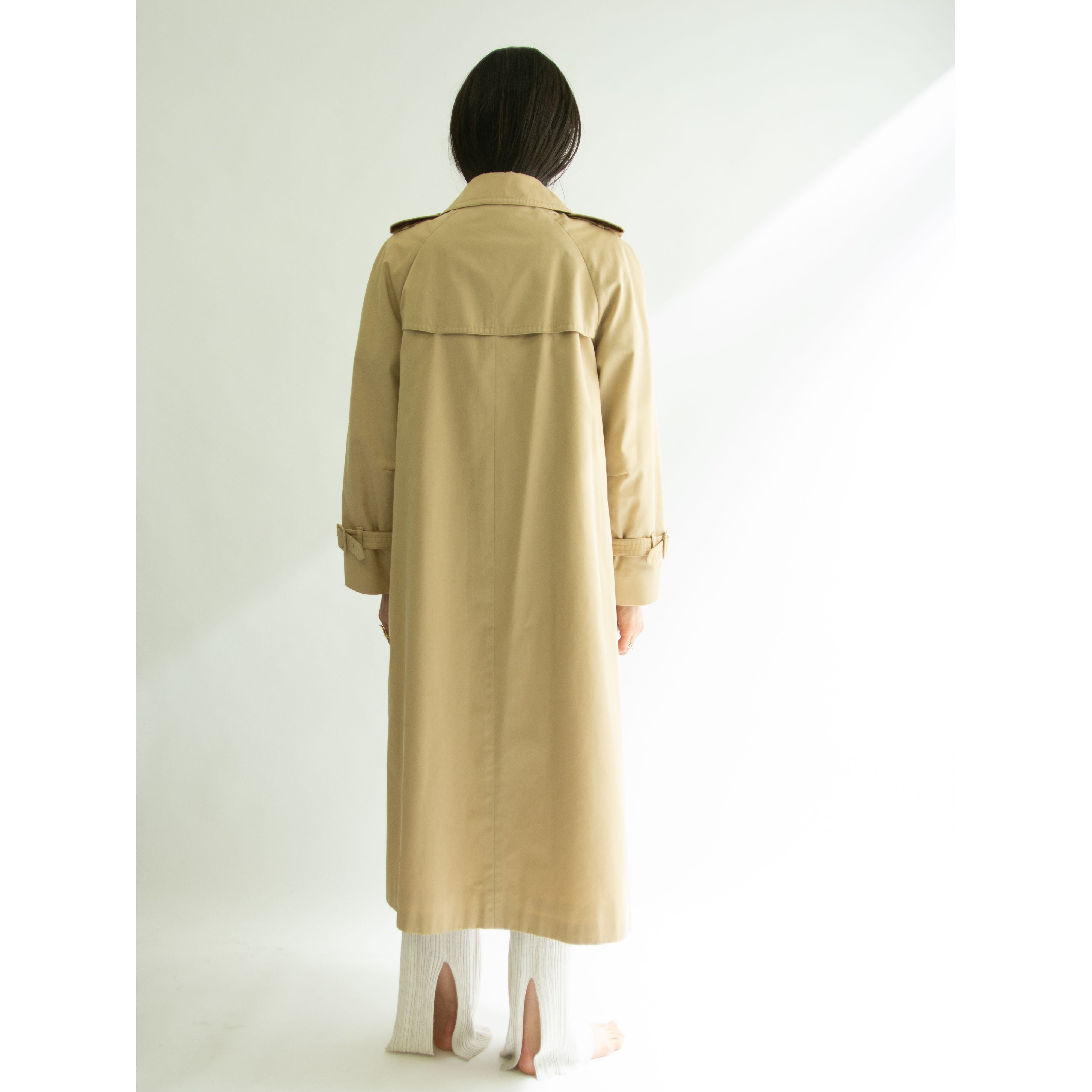 Aquascutum】Made in England 80's Cotton-Polyester Single Coat