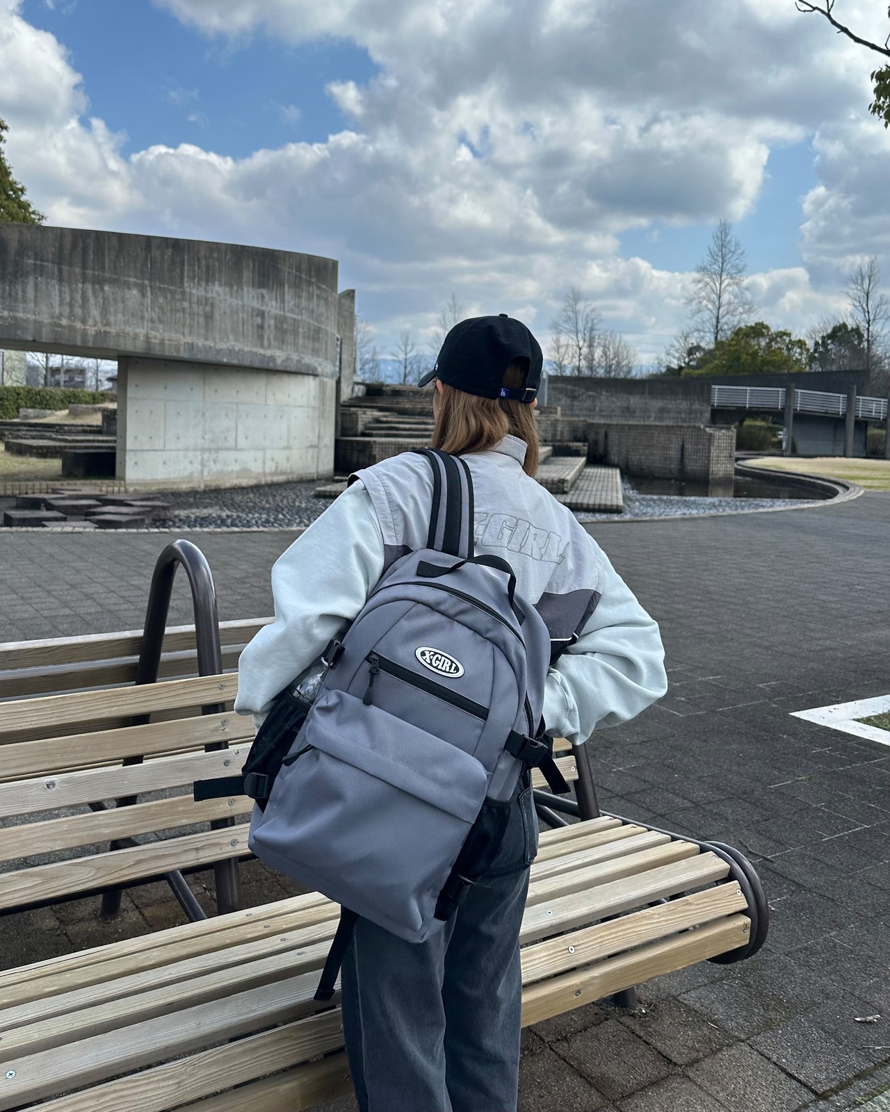 【X-girl】OVAL LOGO BACKPACK【エックスガール】