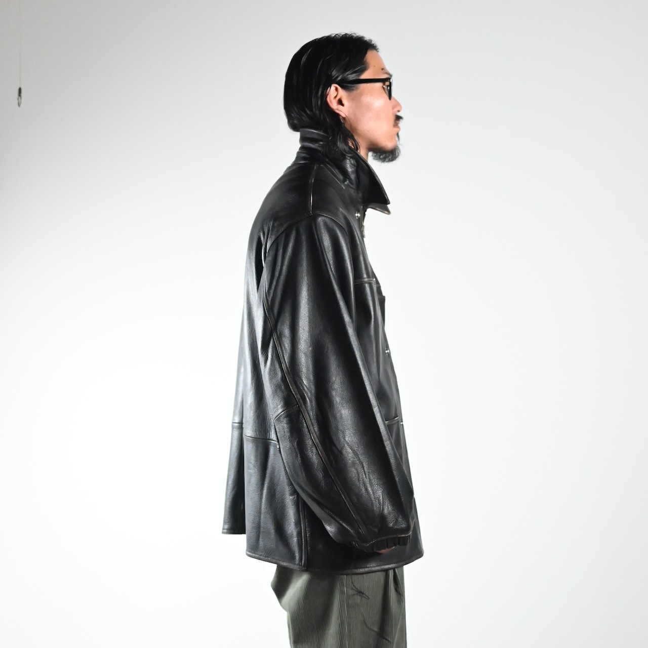 barbell object(バーベルオブジェクト)leather coverallコーディネート