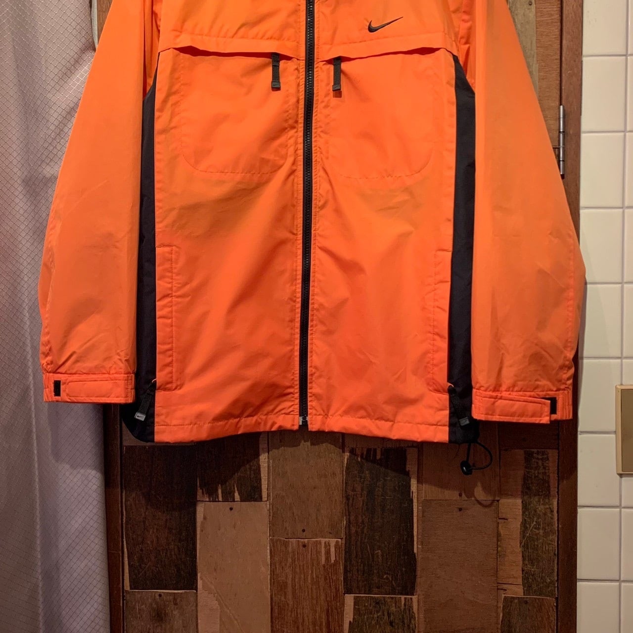 NIKE” 「CLIMA-FIT」00's~ orange×black polyester pocket design zip