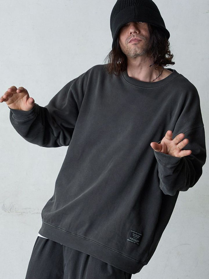 EGO TRIPPING (エゴトリッピング) SOFTAGED L-S スウェット / CHARCOAL 666300-04